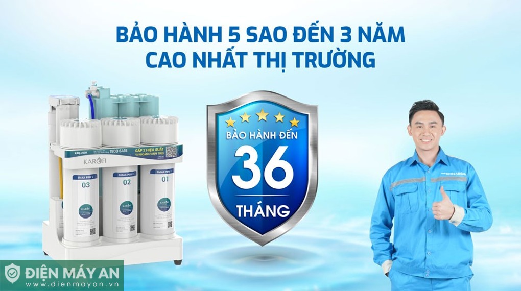 Máy lọc nước RO Karofi KAQ-U50K 10 lõi